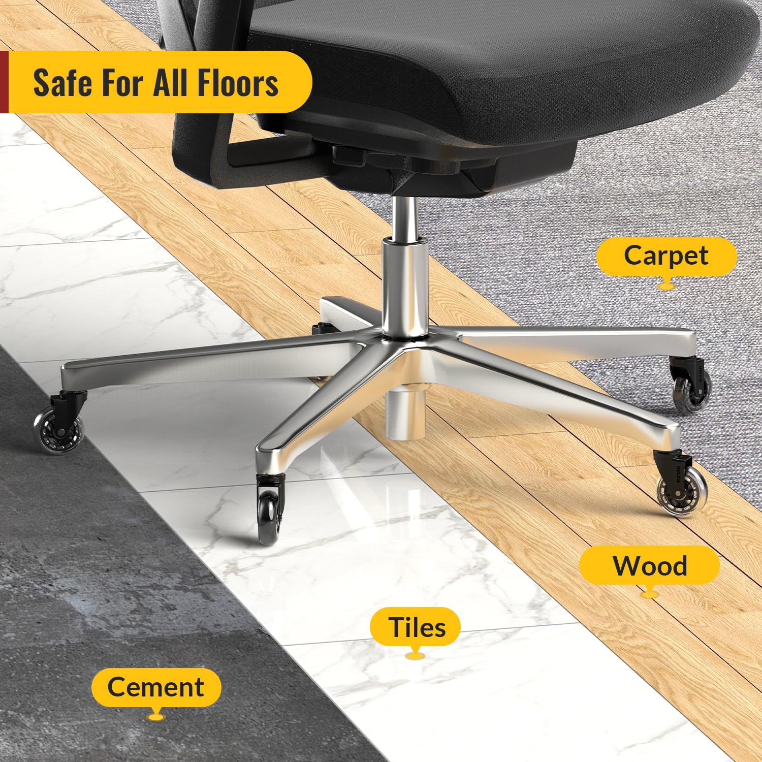SmoothGlide™ Office Chair Wheels